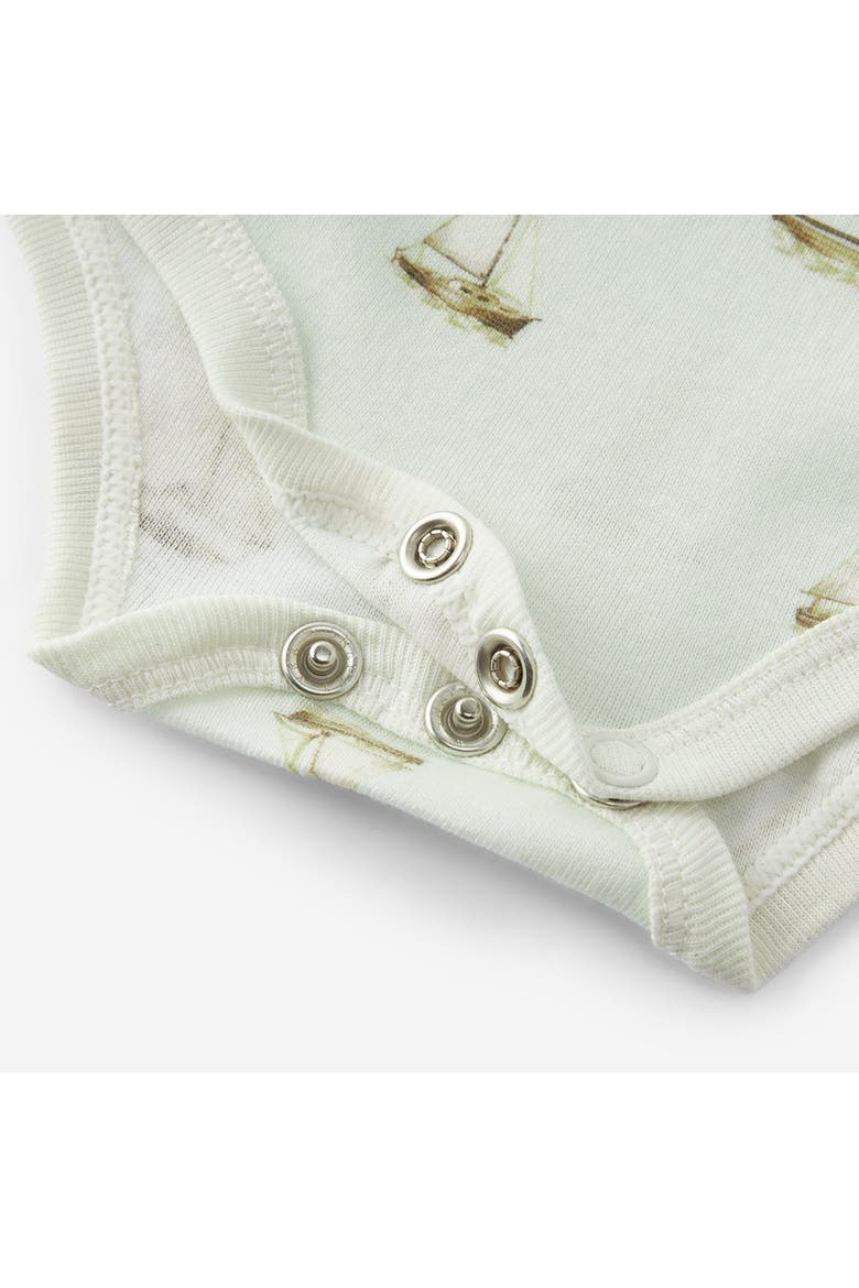 Organic Cotton Long Sleeve One Piece, Alternate, color, Sailboat Melody