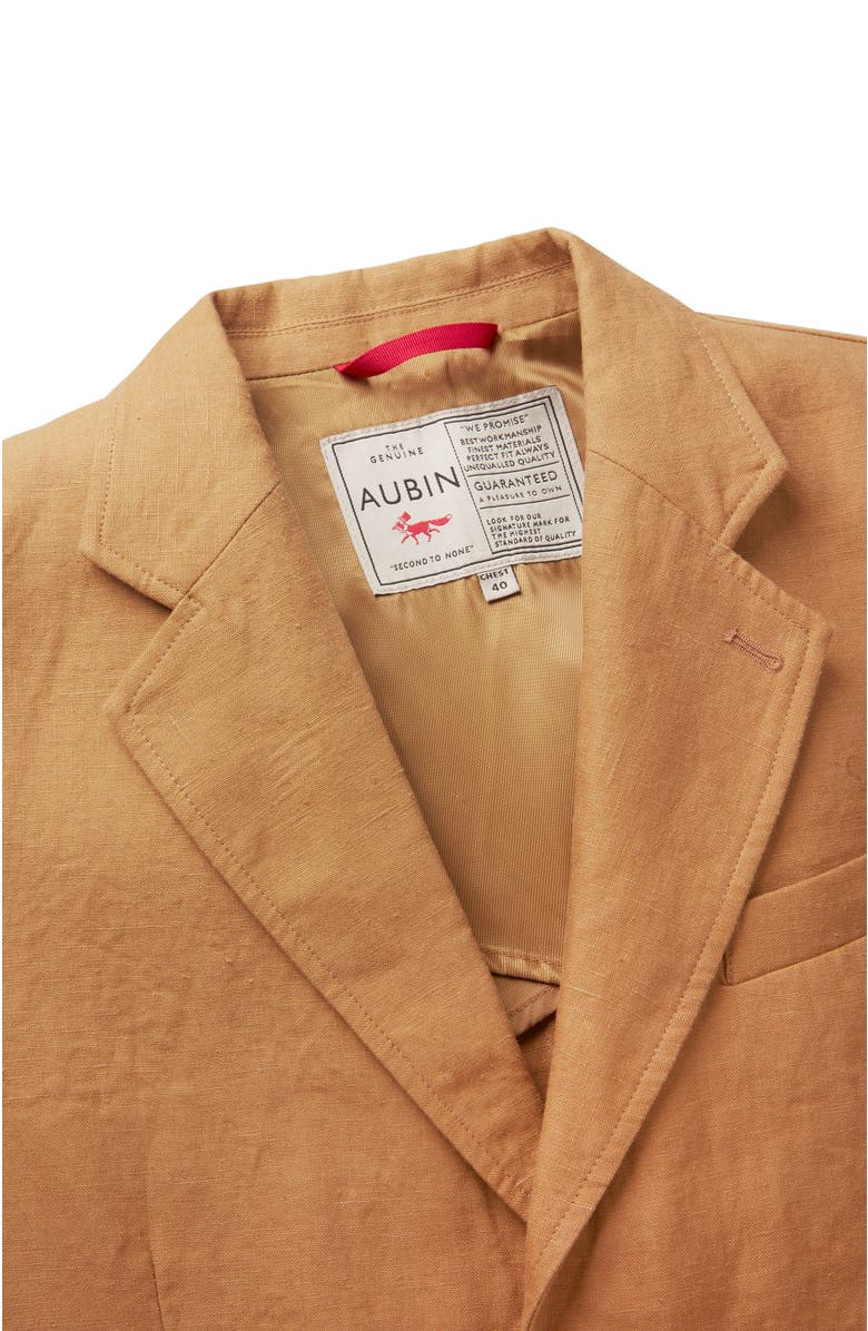 Aubin Belvedere Relaxed Linen Blazer, Alternate, color, Mustard