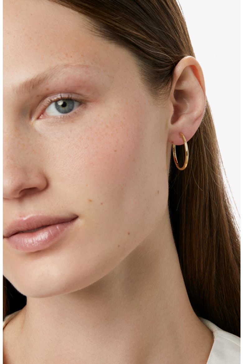 Medium Slim Endless Hoops - Lo Medium, Alternate, color, Gold
