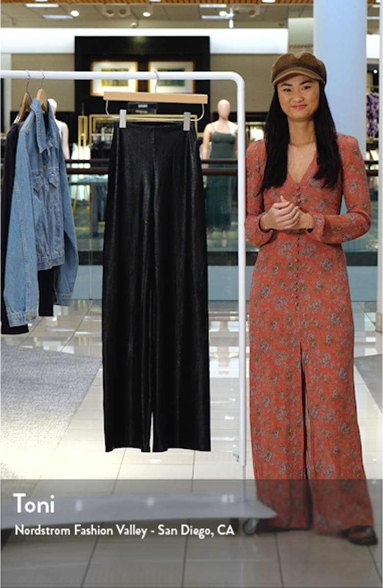 Wide Leg Faux Leather Pants, sales video thumbnail