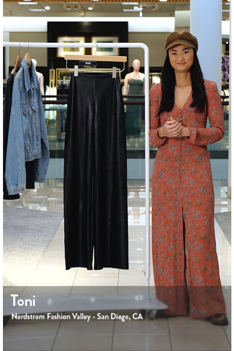 Wide Leg Faux Leather Pants video
