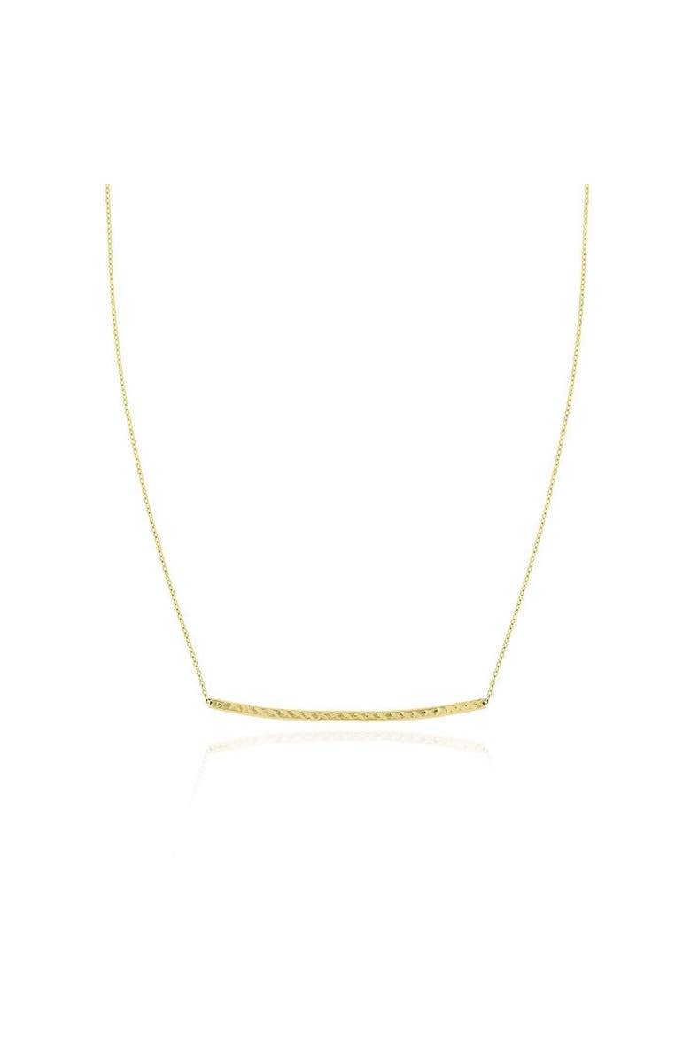 The Lovery Fine Jewelry Sparkle Cut Bar Necklace, Main, color, Gold