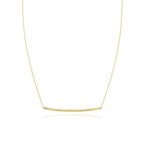 Sparkle Cut Bar Necklace