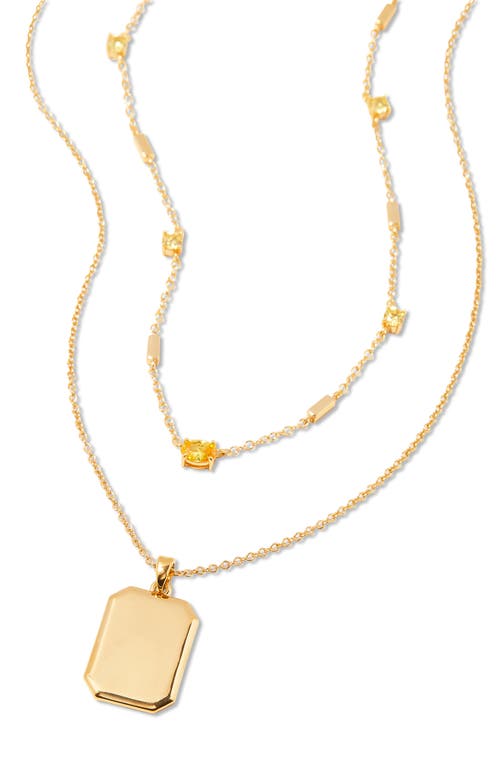Brook & York Brook And York Willow Birthstone Layering Set In Gold November