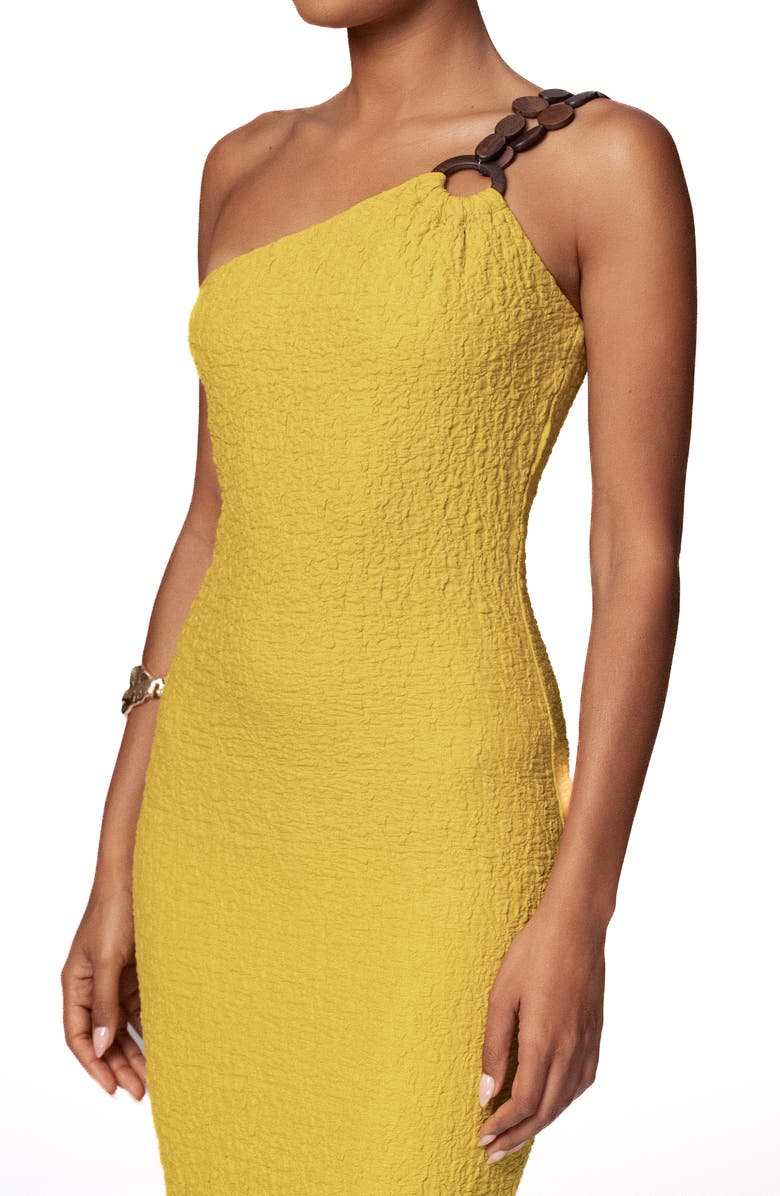 JLUXLABEL Summer in Capri One-Shoulder Maxi Dress, Alternate, color, Lime