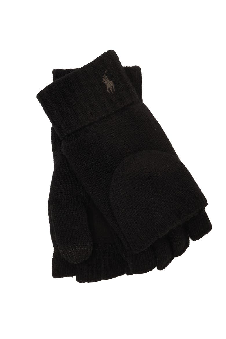 Wool Blend Convertible Gloves, Main, color, Polo Black