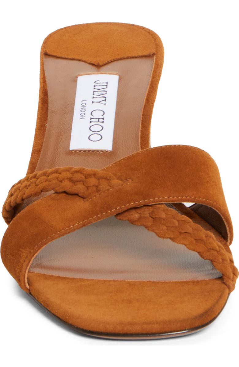 Jimmy Choo Rori Block Heel Slide Sandal, Alternate, color, Tan/ Toasty