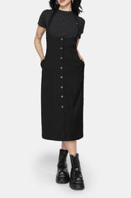 Disturbia New Age Halter Neck Pinafore Midi Dress