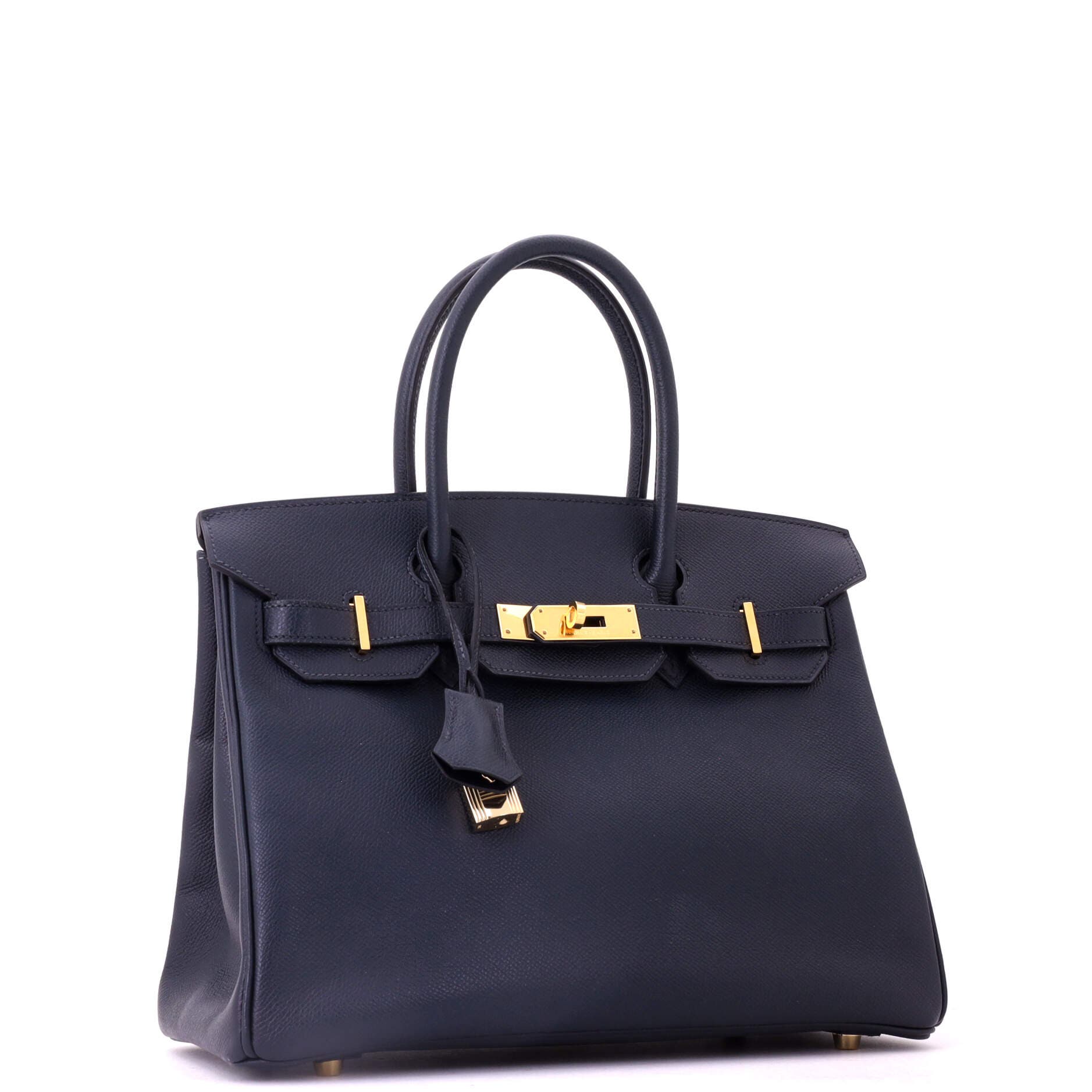 Birkin Handbag Blue Epsom with Gold Hardware 30, Alternate, color, Blue
