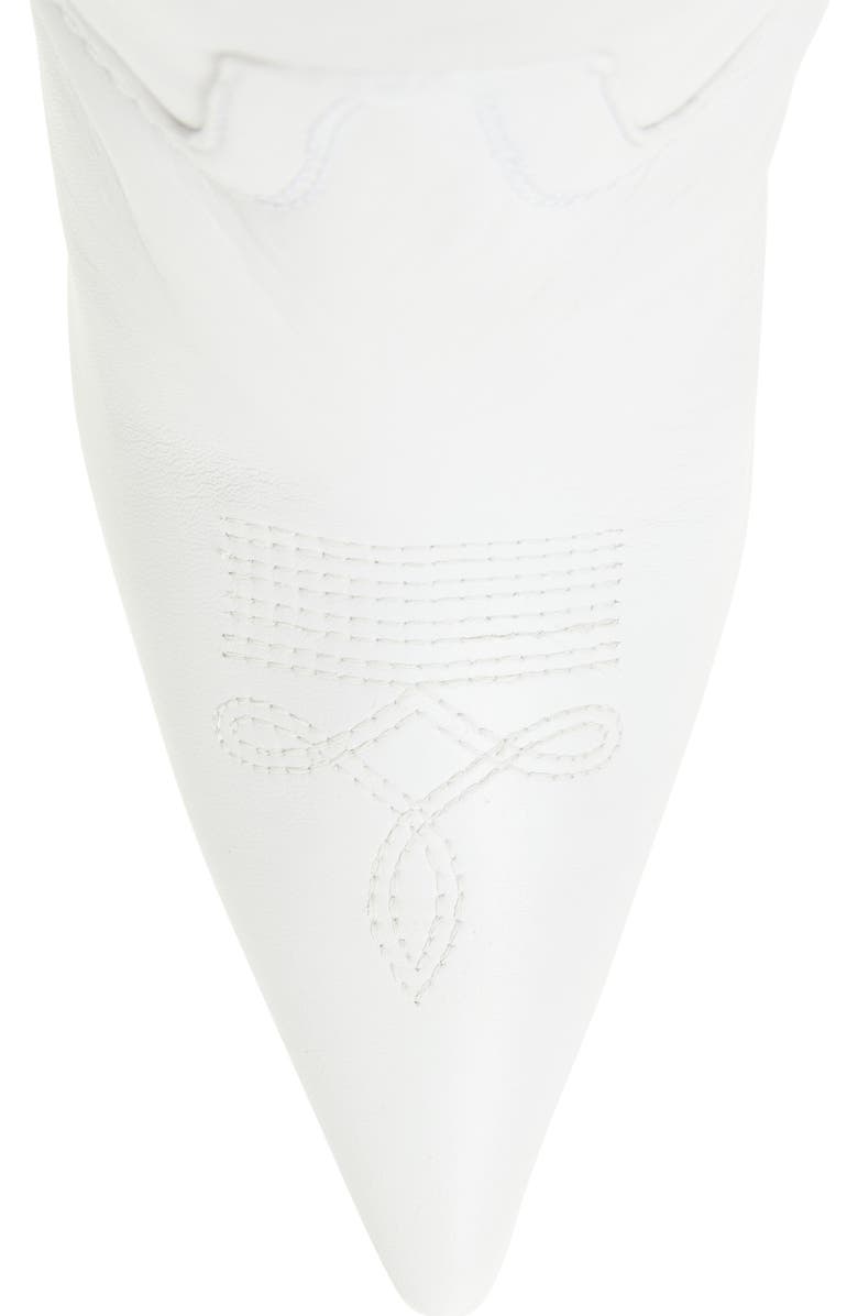 Stuart Weitzman Outwest Knee High Pointed Toe Boot, Alternate, color, White.