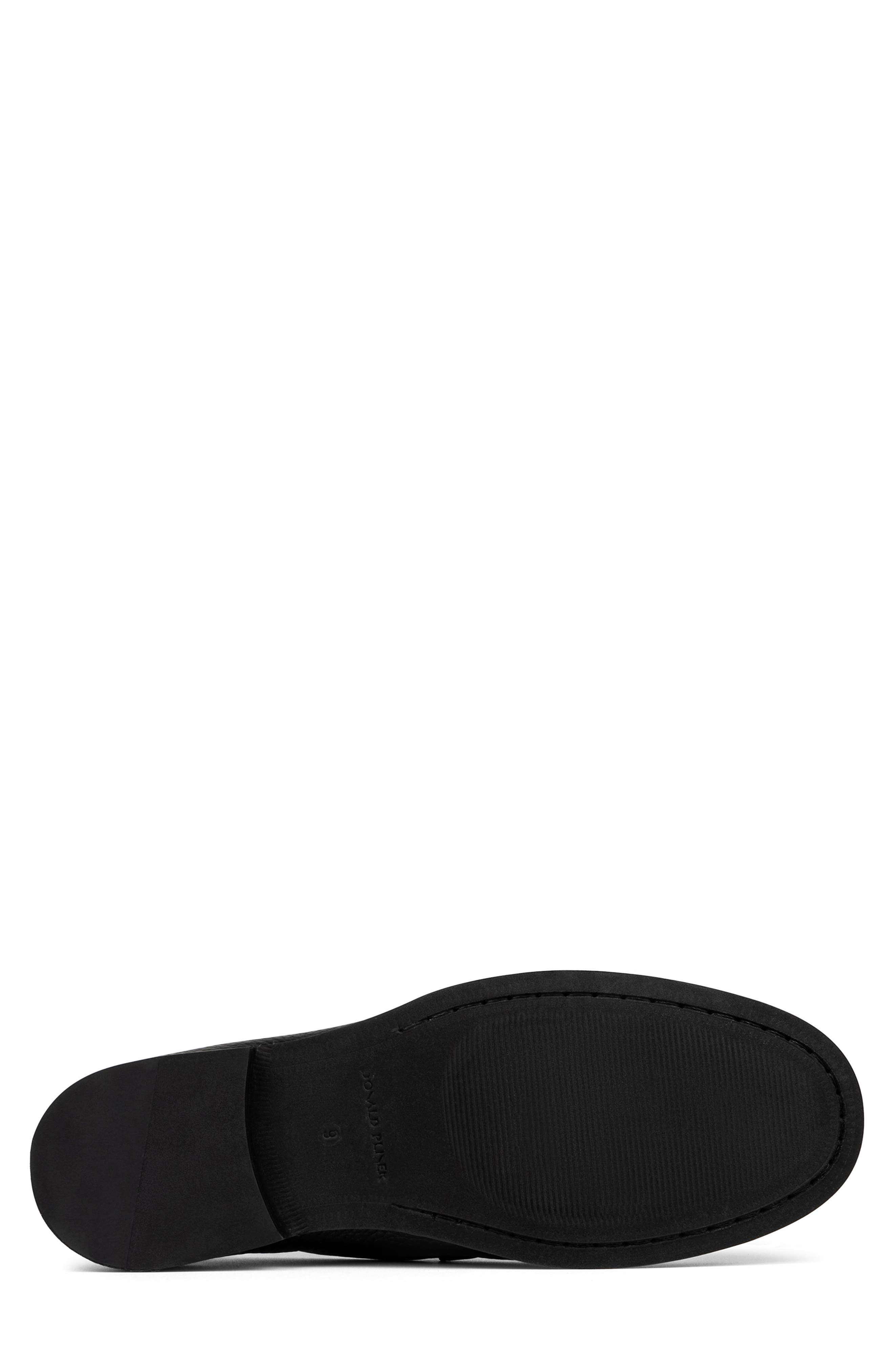 Donald Pliner Leather Penny Loafer, Alternate, color, Black/ Black