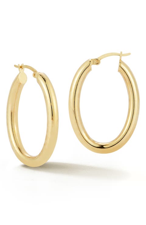 Oval Hoop Earrings