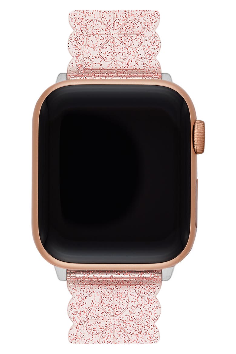 glitter 20mm Apple Watch® watchband, Alternate, color, PINK GLITTER
