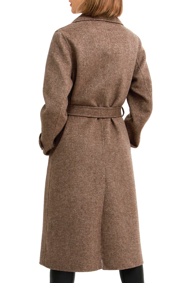 Front Runner Belted Wool Blend Coat, Alternate, color, WALNUT