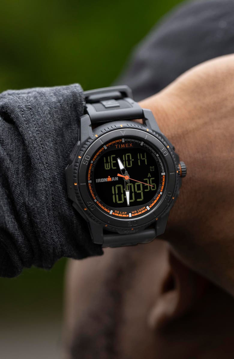 Timex<sup>®</sup> Ironman<sup>®</sup> Adrenaline Ana-Digi Synthetic Strap Watch, 46.5mm, Alternate, color, 