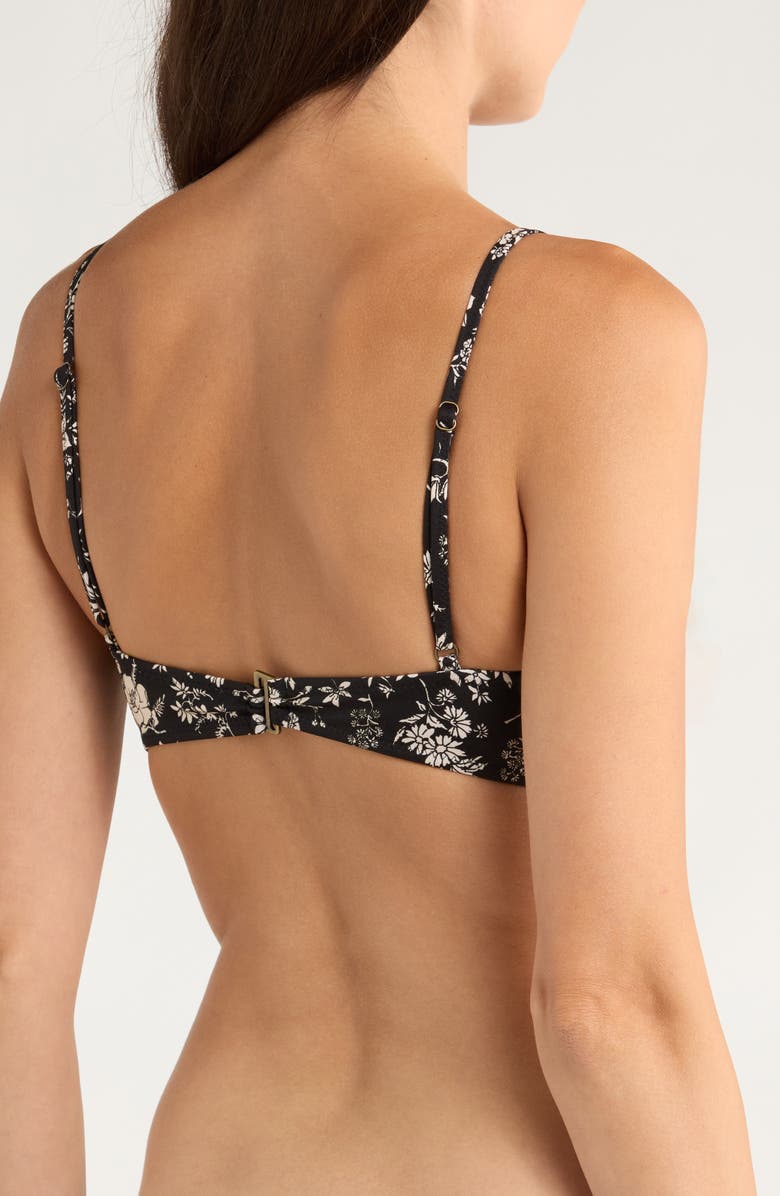 Ulla Johnson Naomi Ruched Bikini Top, Alternate, color, Midnight Bloom