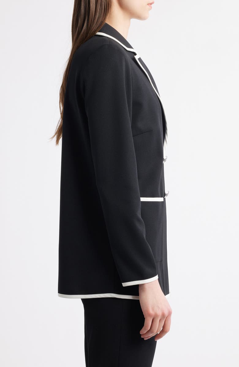 Ming Wang Heritage Fit Stretch Deco Crepe Blazer, Alternate, color,