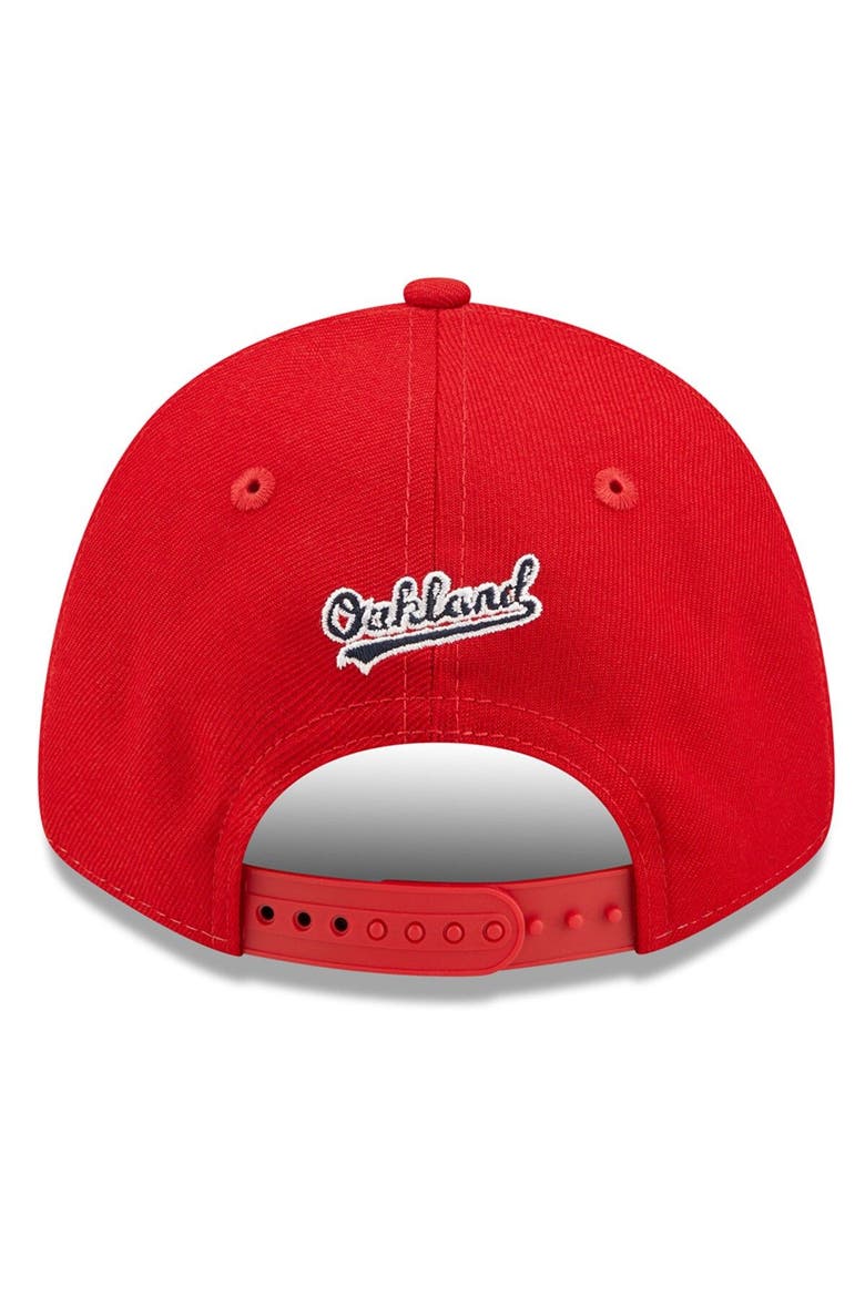 Men's New Era Red Oakland Athletics 2022 4th of July 9FORTY Snapback Adjustable Hat, Alternate, color, Red