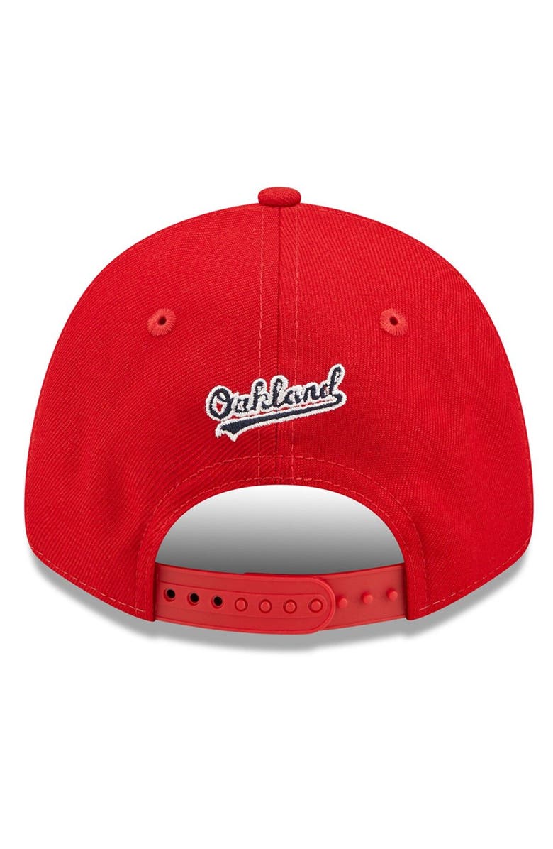New Era Men's New Era Red Oakland Athletics 2022 4th of July 9FORTY Snapback Adjustable Hat, Alternate, color, Red