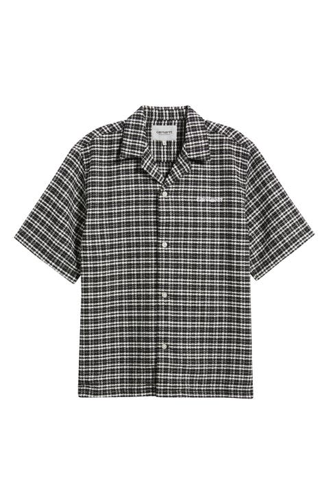 Kander Plaid Cotton Button-Up Bowling Shirt
