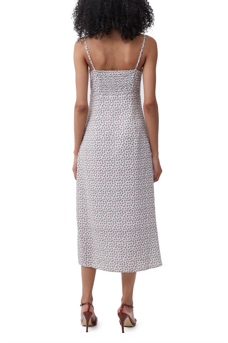 Aura Ditsy Tie Front Sleeveless Crepe Dress, Alternate, color, SUMMER WHITE MULTI