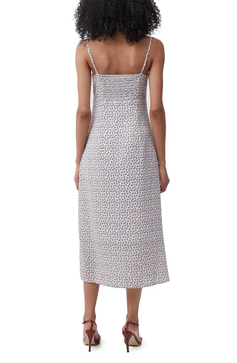 French Connection Aura Ditsy Tie Front Sleeveless Crepe Dress, Alternate, color,