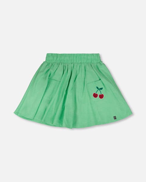 Organic Cotton Embroidery Flared Skort (Toddler, Little Kid & Big Kid)