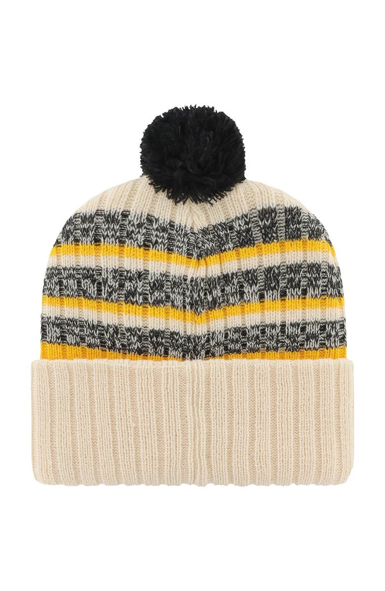 '47 Men's '47 Khaki Iowa Hawkeyes Tavern Cuffed Knit Hat with Pom, Alternate, color, Khaki
