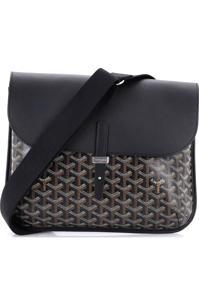 Pre-Owned Goyard Coursier Messenger Bag Coated Canvas and Leather, Main, color, Black