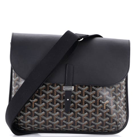 Coursier Messenger Bag Coated Canvas and Leather