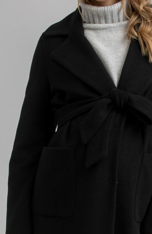Pietro Brunelli Maxi Robe Style Maternity Coat In Black