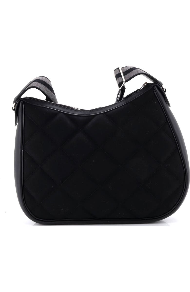 Pre-Owned Hermes Horseback Shoulder Bag Woolycot Canvas and Leather, Alternate, color, Noir