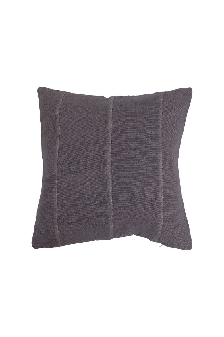 Cotton Mudcloth Pillow, Main, color, Purple