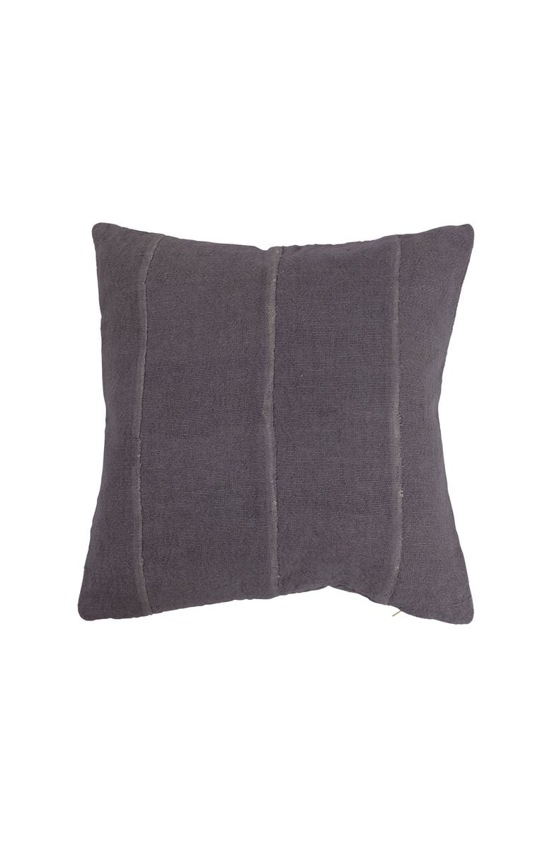Storied Home Cotton Mudcloth Pillow, Main, color, Purple