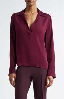 Vince Silk Blend Polo Shirt