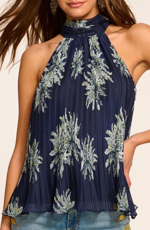 RAMY BROOK RAMY BROOK RACQUEL PRINT TIE BACK SLEEVELESS TOP