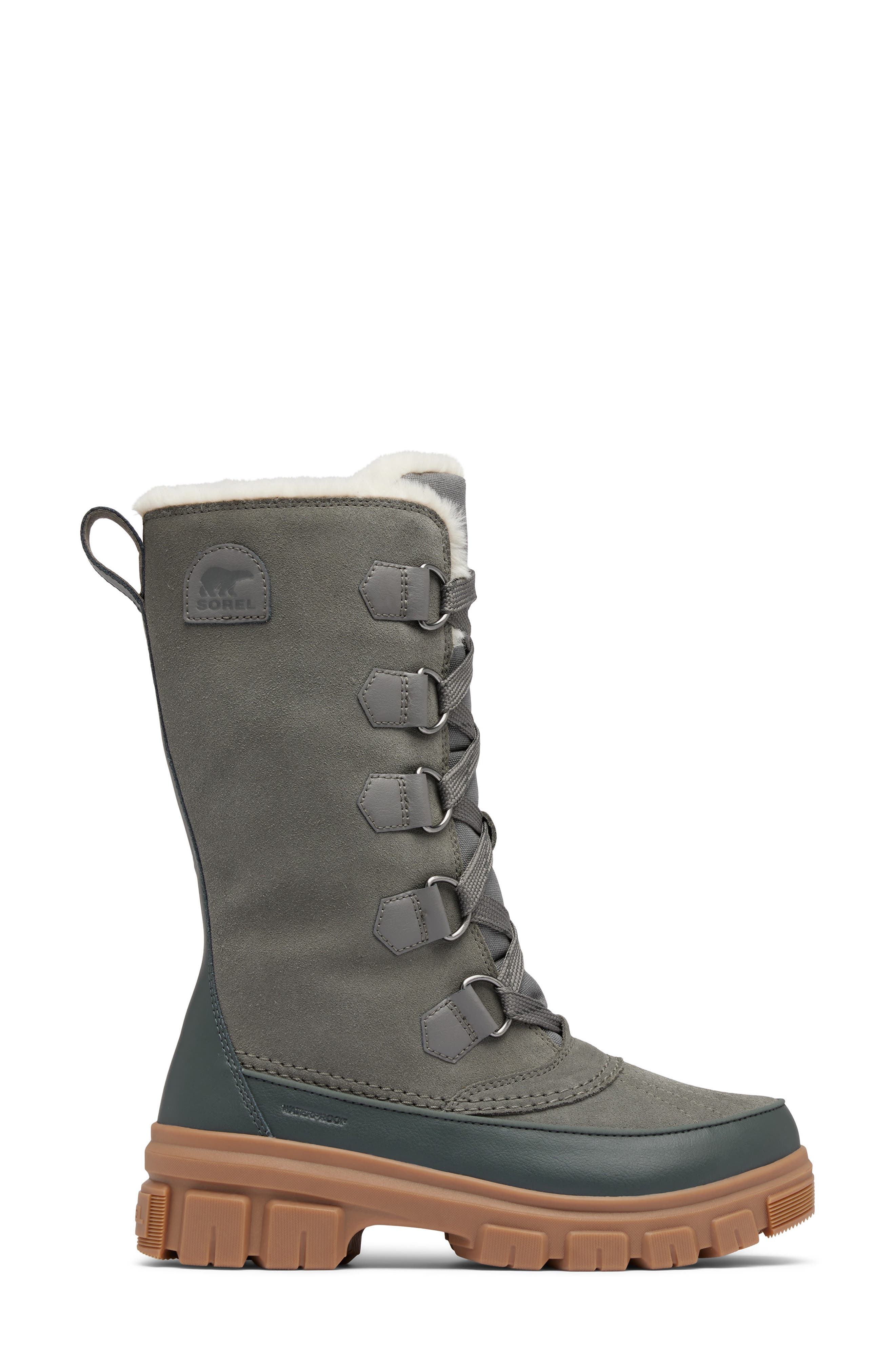 SOREL Tivoli V Faux Fur Lined Tall Waterproof Boot, Alternate, color, Quarry/ Grill