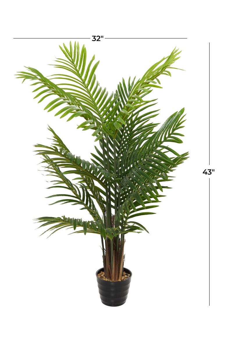 Green Faux Foliage Artificial Palm Tree, Alternate, color, GREEN