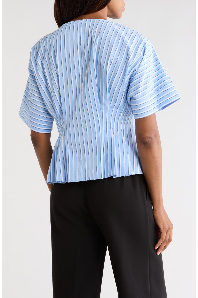 Priya Cotton Poplin Top, Alternate, color, BLUE STRIPE
