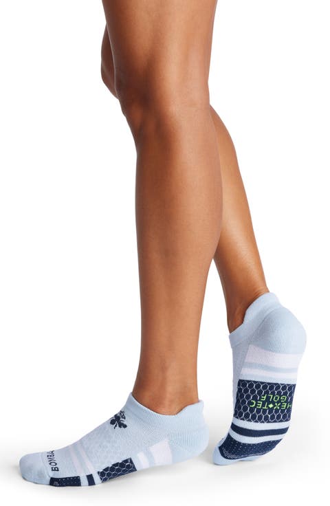 Solid Mirror Stripe Golf Ankle Socks