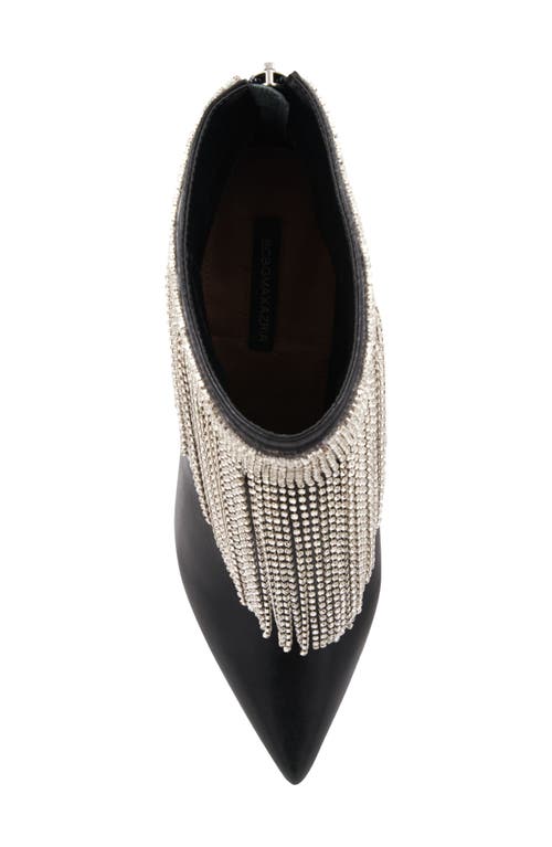 Bcbgmaxazria Bcbg Tandi Fringe Pointed Toe Bootie In Black