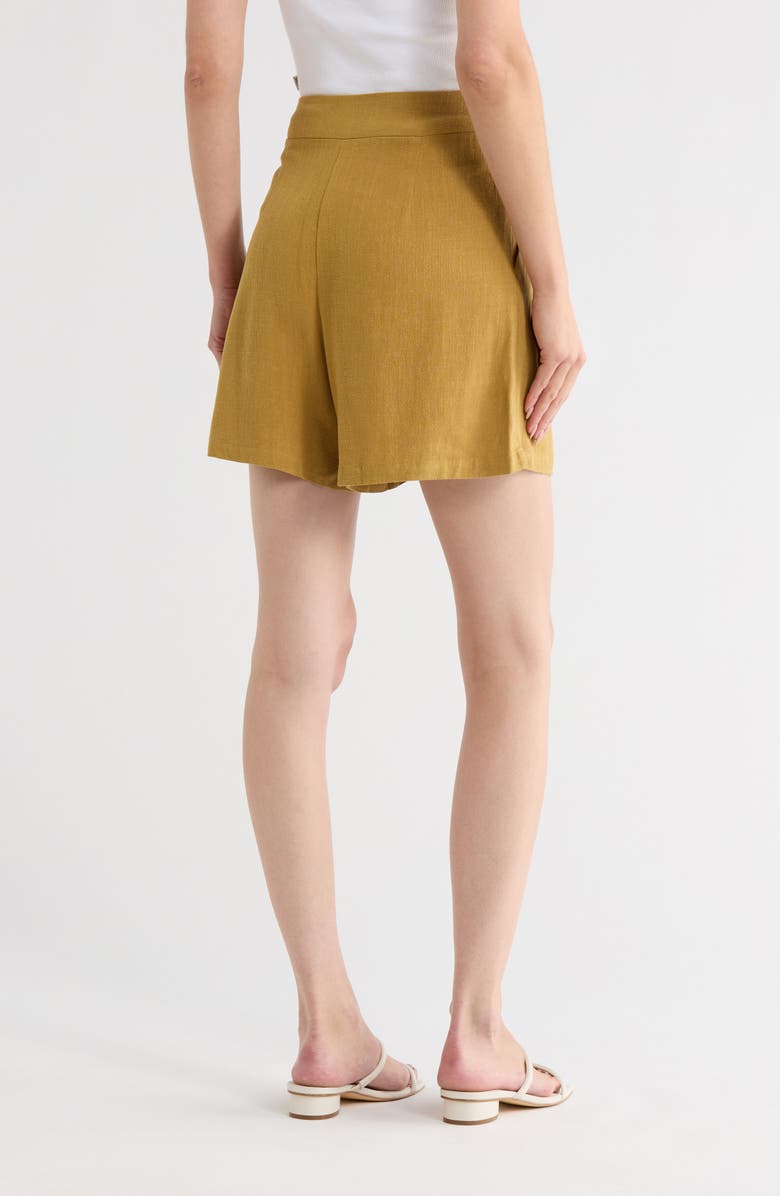 ASOS DESIGN Tailored Pleated Shorts, Alternate, color, Light Green