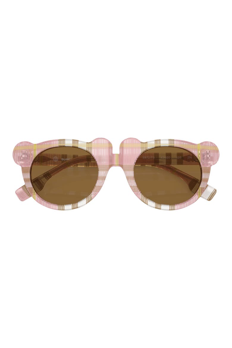 Kids' 43mm Irregular Sunglasses, Main, color, CHECK PINK / BRONZE