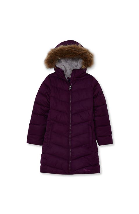 Girls Fleece Lined Printed Parka