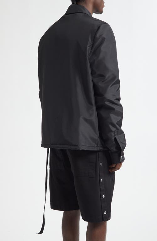 Rick Owens Drkshdw Concealed Zip Jacket In Black