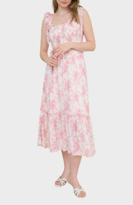 Blu Pepper Floral Ruffle Midi Dress