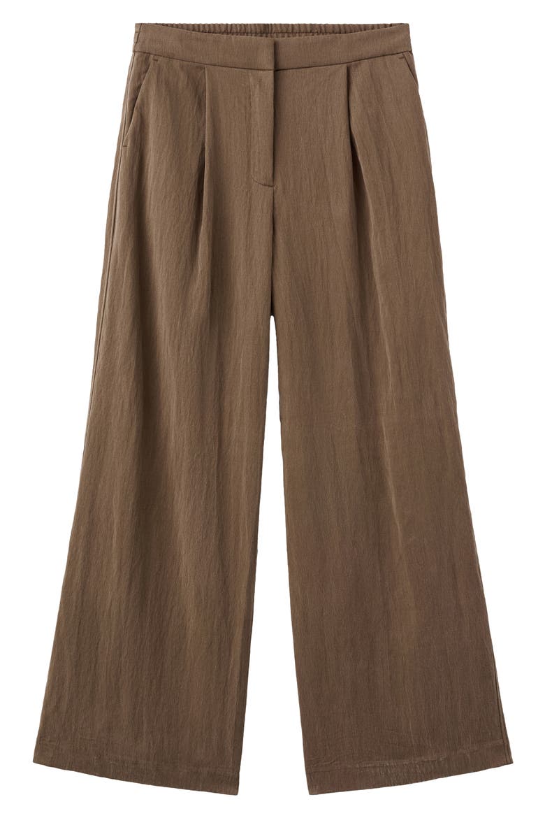 Straight Leg Lyocell Pants, Alternate, color, BROWN