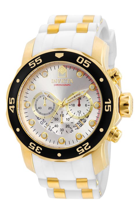 Pro Diver Chronograph Silicone Strap Watch, 48mm