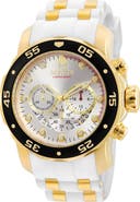 INVICTA Pro Diver Chronograph Silicone Strap Watch, 48mm