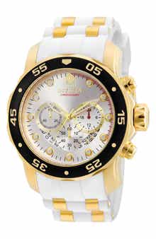 Pro Diver Chronograph Silicone Strap Watch, 48mm